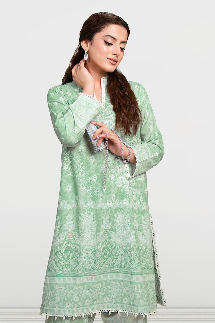Printed - 2 Pc Cotton Viscose Suit