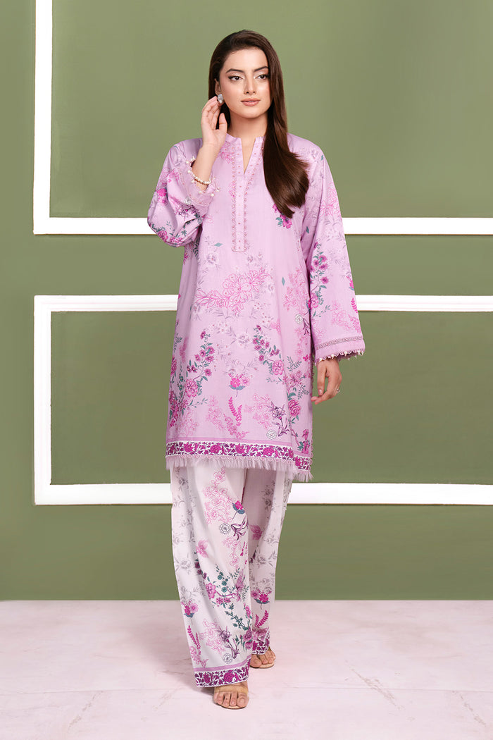 Printed - 2 Pc Cotton Viscose Suit